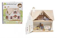 Carletto Tender Leaf 7508123 - Puppenhaus, Cottontail Cottage, mit Mobiliar, Bausatz, Holz