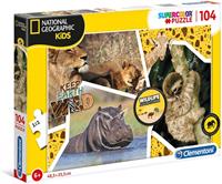 Clementoni National Geo - Wildlife Adventure-Supercolor Puzzle 104 Teile Puzzle Clementoni-27143