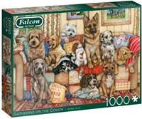 Falcon Gathering on the Couch 1000 Teile Puzzle Jumbo-11293