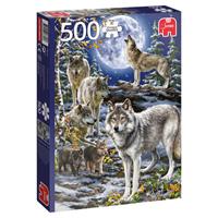 Jumbo Wolfsrudel im Winter 500 Teile Puzzle Jumbo-18845
