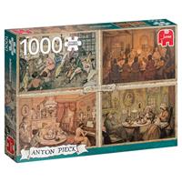 Jumbo Premium Collection - Anton Pieck, Living Room Entertainment 1000 Teile Puzzle Jumbo-18856