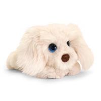 Keel Toys pluche witte pup Labradoodle honden knuffel 32 cm Wit