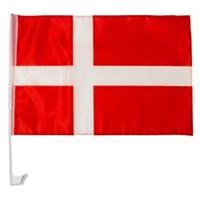 Merchandise Denemarken Autoraam Vlag - Rood/Wit