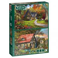 Falcon Woodland Cottages 1000 Teile Puzzle Jumbo-11294