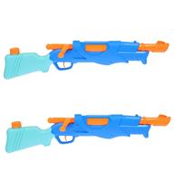 2x Waterpistolen/waterpistool blauw van 52 cm 212 ml kinderspeelgoed Blauw