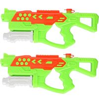 2x Waterpistolen/waterpistool groen van 42 cm kinderspeelgoed Blauw