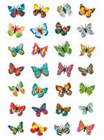 stickers Glitter Vlinders meisjes 12 x 8,4 cm folie