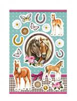 Herma stickers Horses in Love meisjes 12 x 8,4 cm folie