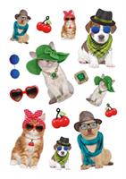 Haza Original stickervel Jewel Magic cats & dogs junior papier 14 delig