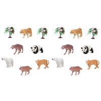 12x Plastic safari/jungle dieren speelgoed figuren 11 cm voor kinderen