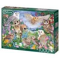 Falcon legpuzzel Owls in the Wood 1000 stukjes
