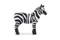 Tender Leaf Toys safaridier Zebra junior 8,8 x 8,3 cm hout zwart/wit