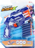 Toi-Toys foam pistool Foam Strike X junior blauw 7 delig