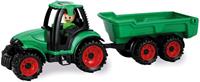 Simm Marketing LENA 01625 - Truckies Traktor mit Anhänger, mit Spielfigur, Sandspielzeug