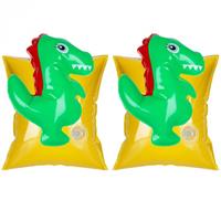 Swim Essentials zwembandjes 3D dinosaurus junior 17 x 17 x 17 cm vinyl geel/ groen
