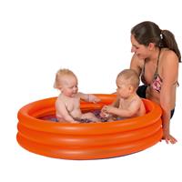 Oranje opblaasbaar zwembad 122 x 23 cm speelgoed - Opblaaszwembaden