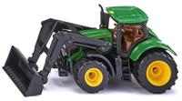 Siku John Deere 6215R tractor met voorlader 9,3 cm groen (1395)