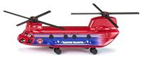 Siku Chinook transport helikopter 17 cm staal rood/blauw (1689)