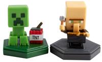 Mattel Minecraft Earth Boost Mini Figures 2-Pack - Villager & Creeper