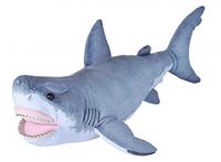 Wild Republic knuffel witte haai junior 50 cm pluche grijs