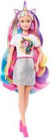 Mattel Barbie Fantasie-Haar Puppe (blond), Meerjungfrau- und Einhorn-Look, Anziehpuppe