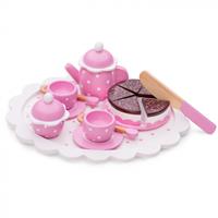 New Classic Toys koffie en theeservies junior hout roze 16 delig