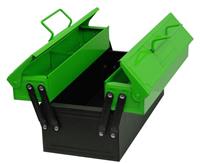 Corvus Werkzeugkasten aus Metall, grün/schwarz