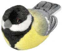 Wild Republic Pluche koolmees vogel knuffel 14 cm - knuffeldier - Vogel knuffels