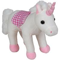 Pluche eenhoorn knuffel wit/roze 20 cm speelgoed - Knuffeldier