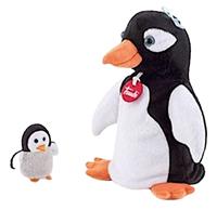 Trudi handpop Pinguin 24 cm pluche zwart/wit