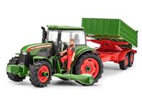 Revell Modellbausatz Junior Kit Traktor & Anhänger, grün mit Figur, Maßstab 1:20, (Set)