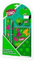 Kids Licensing schrijfset Crazy Dino 25 x 13,8 cm groen 5 delig