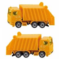 Siku Set van 2x stuks  Vuilniswagens speelgoed modelauto 10 cm - Speelgoed vrachtwagens