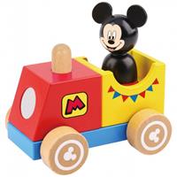 Disney Speelgoedtrein Mickey Mouse 12 cm hout 2-delig
