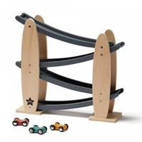 Kid's Concept houten auto racebaan 4 delig donkergrijs