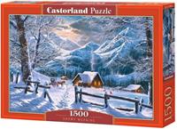 Castorland puzzel Snowy Morning 68 cm karton 1500 stukjes