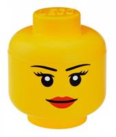 LEGO opbergbox hoofd Girl mini 10 x 11 cm polypropeen geel