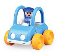 Simm LENA 01574 - My First Racers Polizei, Spielzeugauto mit beweglicher Spielfigur als Polizist, Polizeiauto zum Schieben und Rollen, Spielfahrzeug