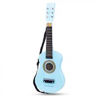 New Classic Toys gitaar 60 cm junior hout lichtblauw 4 delig