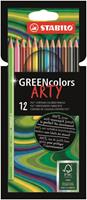 Stabilo Kleurpotlood Arty Green Colors: 12 stuks (6019/12-1-20)
