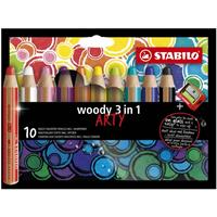 Stabilo Woody ARTY Etui - 10 Kleuren + Puntenslijper