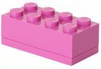 LEGO mini opbergsteen 8 noppen 4,6 x 9,2 cm polypropeen roze