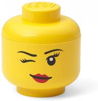 LEGO opbergbox hoofd Winky mini 10 x 11 cm polypropeen geel
