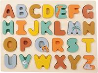 Small Foot vormenpuzzel alfabet Safari 22 x 29 cm hout 26 delig