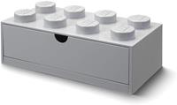 LEGO bureaulade 8 noppen 15,8 x 31,6 cm polypropeen lichtgrijs