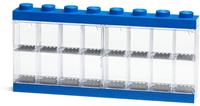 LEGO vitrine 16 mini figuren 38,2 x 18,4 cm polypropyleen blauw