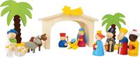 Small Foot - Wooden Nativity Scene Playset 15dlg.