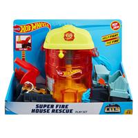 Mattel Hot Wheels Super Fire House Rescue Playset