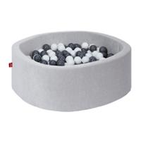Knorrtoys knorr speelgoed ballenbad zacht - Grijs inclusief 300 ballen grijs/crème