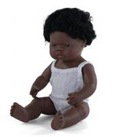 Miniland Babypuppe Junge, schwarzhaarig, 38 cm